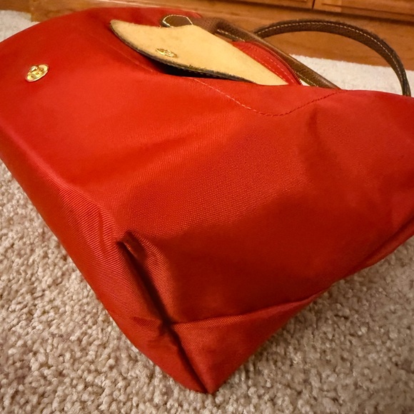 Longchamp small Le Pliage top handle bag tote red - Picture 8 of 12